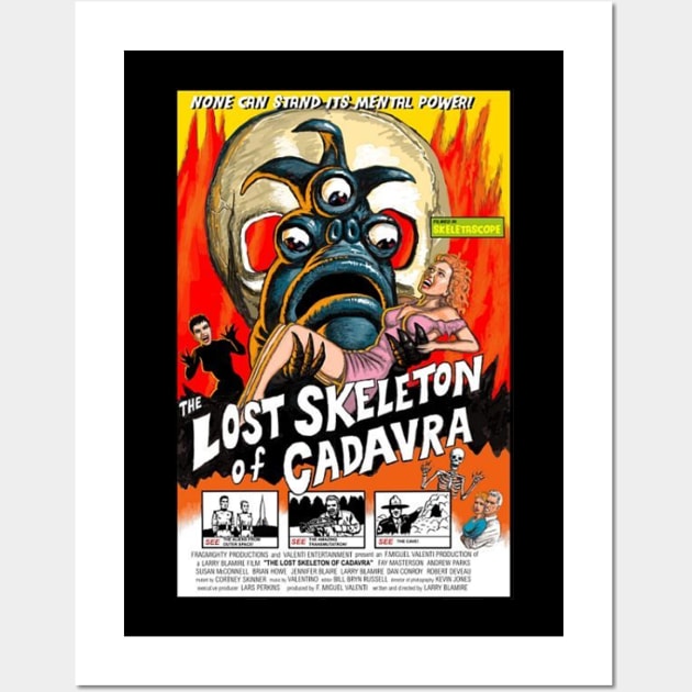 Mock Classic Sci-Fi Poster - Lost Skeleton of Cadavra Wall Art by Starbase79